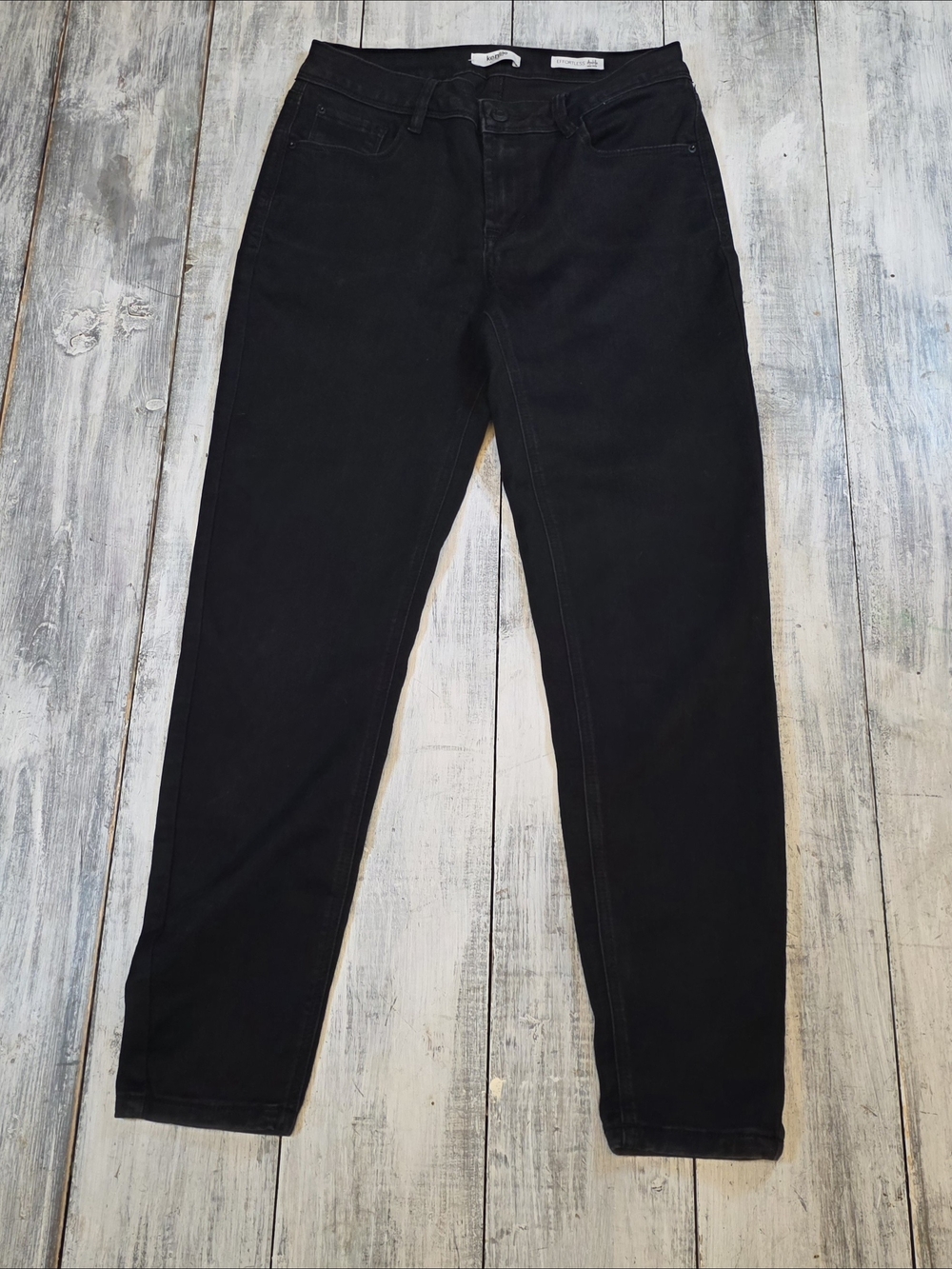 Kensie Women's Ankle Mid Rise Skinny Jeans in Black sz 6/28